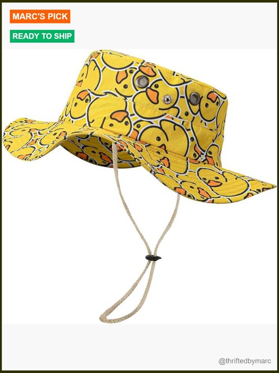 Reversible Bucket Hat with Strap, Packable Sun Hat for Hiking Beach main image 4